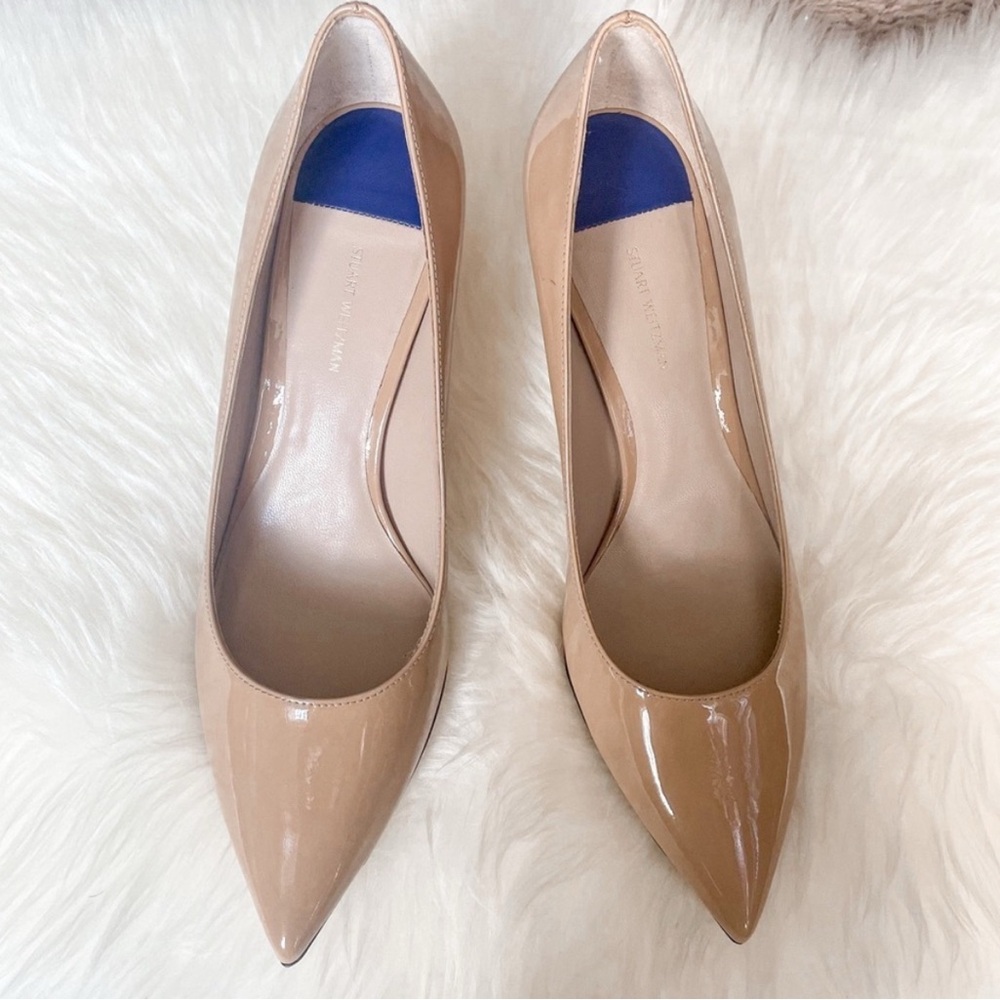 Stuart Weitzman Nude Patent Leather Heels 8.5